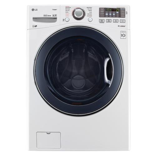 LG WM3770HWA 27 Inch Front Load Washer with Steam, TurboWash® Technology, Smart Diagnosis™, Allergiene™ Cycle, LG SideKick™ Compatible, 4-Tray Dispenser, 4.5 cu. ft. Capacity, 12 Wash Cycles, NeveRust™ Stainless Steel Drum and ENERGY STAR® Rated