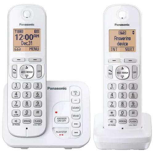 Panasonic KXTG7122SK Dect 6.0 2-Handset Cordless Phone