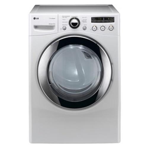 LG DLGX2551W 27 Inch Front-Load Gas Dryer with 7.3 cu. ft. Capacity, 9 Dry Programs, SteamFresh/SteamSanitary Cycles, 10 Options, ReduceStatic Option and Sensor Dry: White