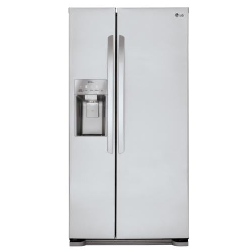 LG LSXS22423S 33 Inch Side-by-Side Refrigerator with Linear Compressor, SpacePlus® Ice System, Gallon Door Storage, Adjustable Glass Shelving, Digital Temperature Controls, LED Lighting, ENERGY STAR®, ADA Compliant and 22.1 cu. ft. Capacity