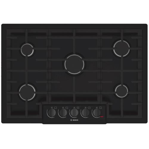 Bosch NGM8065UC 800 Series 31 Inch Gas Cooktop With Continuous Grates, Led Light Indicator