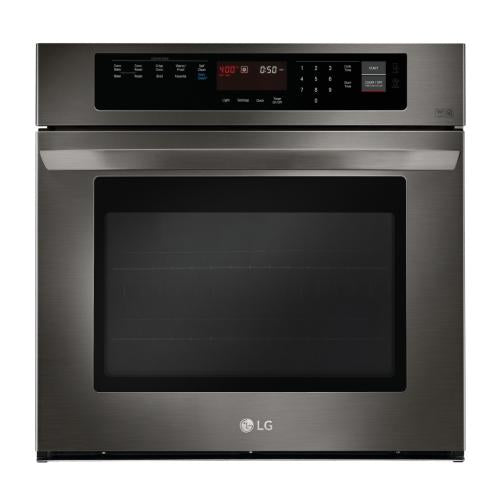LG LWS3063BD 30 Inch Single Electric Wall Oven with Convection, Favorites, EasyClean, 4.7 cu. ft. Capacity, NFC Tag On Technology, 12 Hr. Automatic Shut-Off, Brilliant Blue Interior and Broiler Pan: Black Stainless Steel