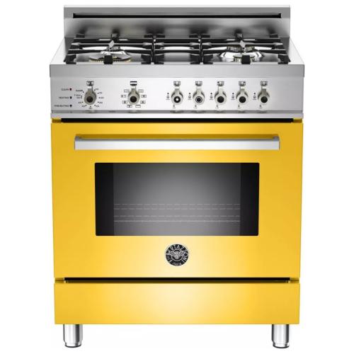 Bertazzoni PRO304DFSGI Professional Series 30 Inch Pro-Style Dual Fuel Range with 4 Sealed Brass Burners