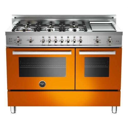 Bertazzoni PRO486GGASAR01 Professional Series 48 Inch Pro-Style Gas Range with 6 Sealed Brass Burners