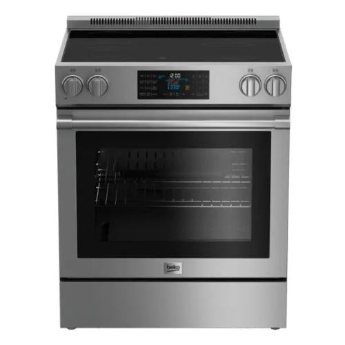 Beko 7732187909 30" Stainless Steel Slide-In Electric Range - SLER30420SS