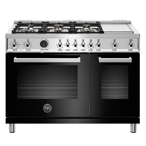 Bertazzoni PROF486GDFSNET Professional Series 48 Inch Freestanding Dual Fuel Range with Natural Gas