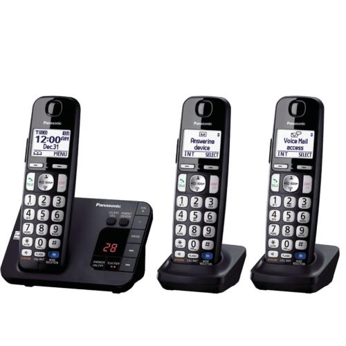 Panasonic KXTGE233B Dect 6.0 Expandable Cordless Phone W/Large Keypad