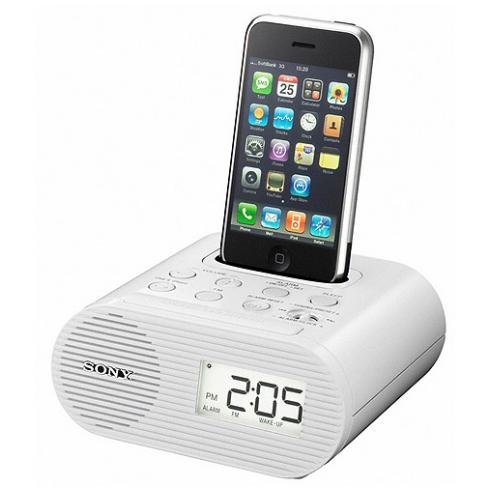 Sony ICFC05IPWHT Clock Radio For Ipod (White)