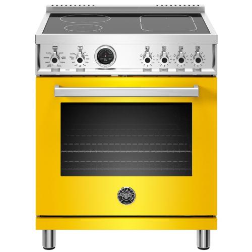 Bertazzoni PROF304INSGIT Professional Series 30 Inch Freestanding Induction Range with 4 Heating Zones