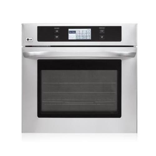 LG LWS3081ST 30 Inch Single Electric Wall Oven with 4.7 cu. ft. Capacity, Convection Bake/Roast and 6.3 Inch LCD Touch Screen Control System