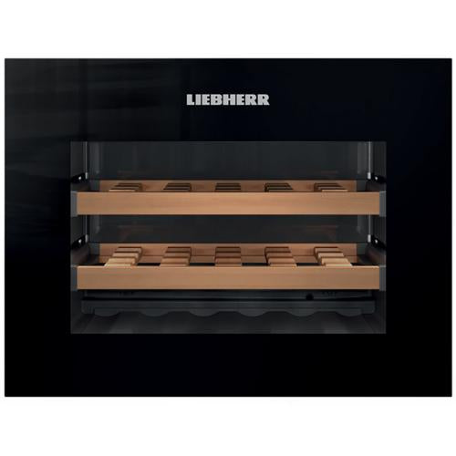 Liebherr HWGB1803 24 Inch Built-in Wine Cooler with Push-to-Open Drop-Down Door
