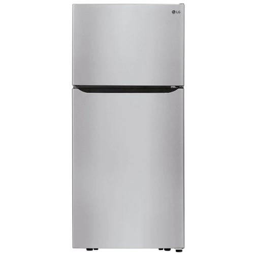 LG LTCS20020S 30 Inch Top Freezer Refrigerator with 20.2 Cu. Ft. Total Capacity, Adjustable Glass Shelves, Humidity-Controlled Crispers, Digital Temperature Controls, LED Lights, Reversible Door, and ENERGY STAR Qualified: Stainless Steel