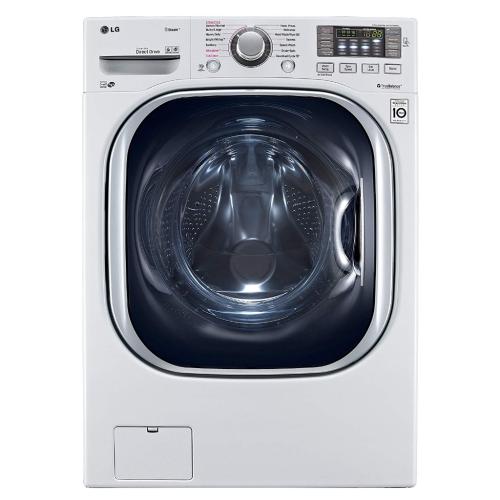 LG WM4270HWA 27 Inch 4.5 cu. ft. Front Load Washer with 14 Wash Cycles, 1,300 RPM, Steam, TurboWash, Allergiene Cycle, LG Twin Wash Compatibility, Sense Clean, LoDecibel Quiet Operation, NeveRust Stainless Steel Drum and ENERGY STAR: White