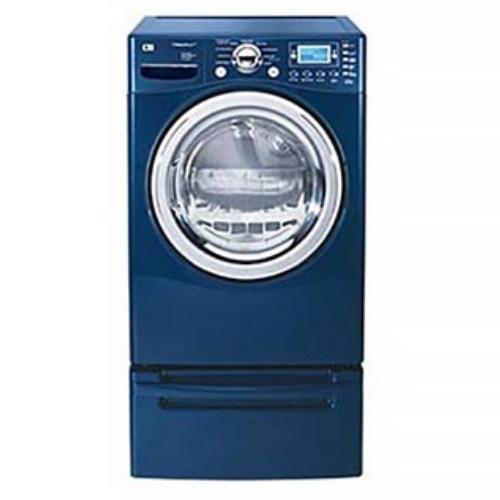 LG DLEX8377NM 27 Inch Front-Load Electric Dryer with 7.3 cu. ft. Capacity, 9 Drying Programs, 5 Temperature Levels, SteamFresh Cycle, Dual Humidity Sensors and Blue LCD Display: Navy