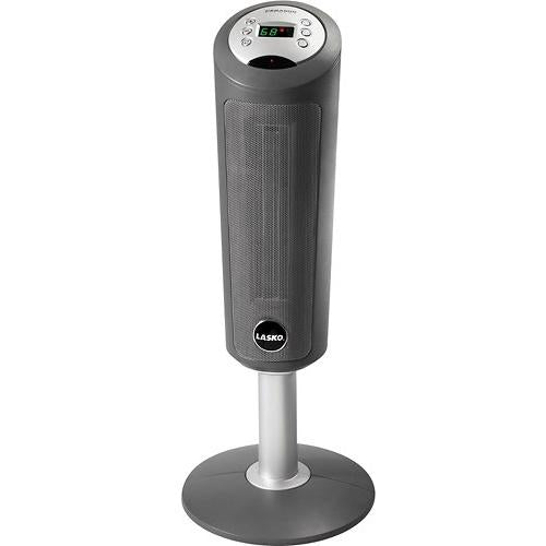 Lasko 5365 30-Inch Digital Space-Saving Ceramic Pedestal Heater With Re