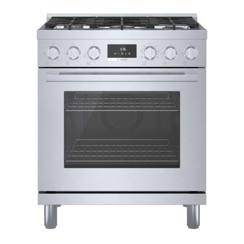 Bosch HDS8055U/05 800 Series Dual Fuel Freestanding Range 30'' Stainless Steel