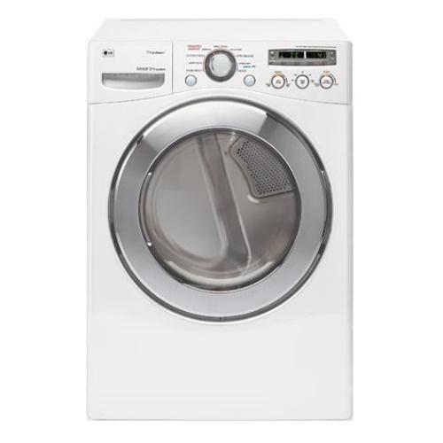 LG DLEX2501W 27 Inch Electric Dryer with 7.3 cu. ft. Capacity, 9 Drying Programs, 9 Program Options, SensorDry Option, LED Display and Electronic Controls: White
