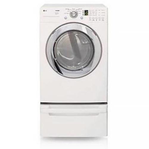 LG DLG3744W 27 Inch Gas Dryer with 7.3 cu. ft. Capacity, 7 Drying Cycles, 5 Temperature Levels, Wrinkle Care Option and Sensor Dry System: White