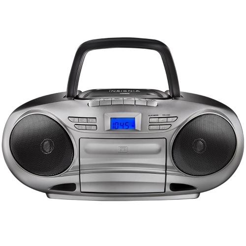 Insignia NSBCDCAS1 Cd/Cassette Boombox With Am/Fm Radio - Black/Gray