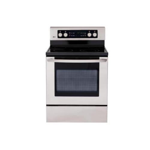 LG LRE3091ST 30 Inch Freestanding Electric Range with 4 Radiant Elements, 5.6 cu. ft. Self Clean Oven, WideView Window, Intuitouch Controls and Storage Drawer: Stainless Steel