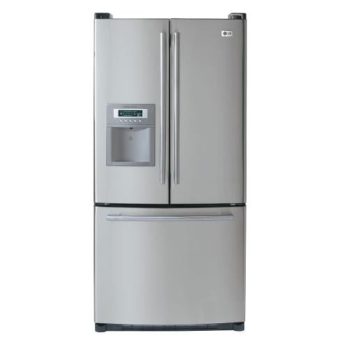 LG LRFD22850ST 22.4 Cu. Ft. French Door Refrigerator with External Water Dispenser & Automatic CustomCube Ice Maker: Stainless Steel