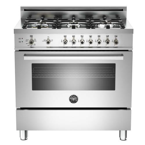Bertazzoni PRO366GASX Professional Series 36 Inch Pro-Style Gas Range with 4.4 cu. ft. Convection Oven