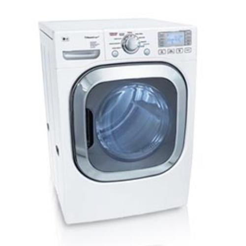 LG DLGX0002TM 27 Inch Gas Steam Dryer with 7.3 cu. ft. Capacity, 9 Drying Programs, Humidity Sensors, Drying Rack and Blue LCD Display: Stainless Steel