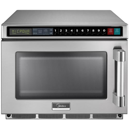 Midea 1217G1A 0.6 Cu. Ft. 1200W Push Button Commercial Microwave