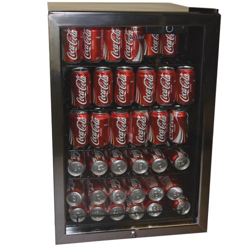 Haier HBCN05FVS 4-Cu Ft Black Freestanding 150-Can Beverage Center