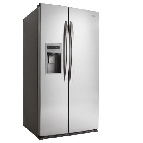 LG LRSC26923TT 25.9 Cu. Ft. Side by Side Refrigerator with Digital LED Display, Tall Bottle Dispenser and Digital Sensors