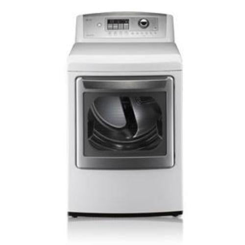 LG DLG5002W 27 Inch Gas Dryer with 7.3 cu. ft. Ultra Capacity, 12 Drying Cycles, NeveRust Stainless Steel Drum, Sensor Dry System, LoDecibel Quiet Operation and LED Electronic Control Panel