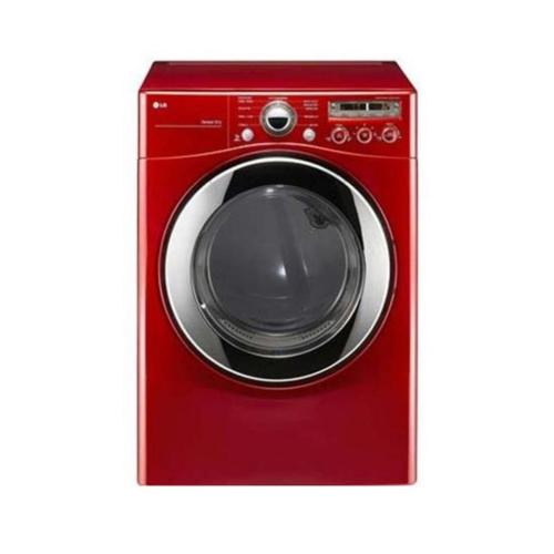 LG DLG2351R 27 Inch Gas Dryer with 7.3 cu. ft. Capacity, 9 Dry Programs, Sensor Dry, SmartDiagnosis, Wrinkle Care Option, LoDecibel Quiet Operation, Custom Program and Dual LED Display: Wild Cherry Red
