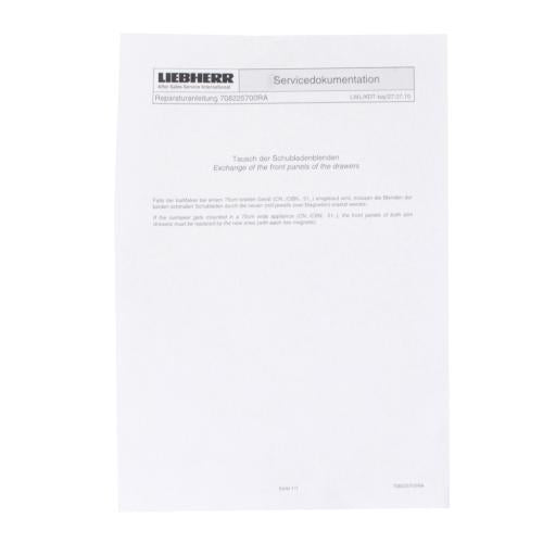 Liebherr Wine Storage Cabinet Operating Instructions - 708225700