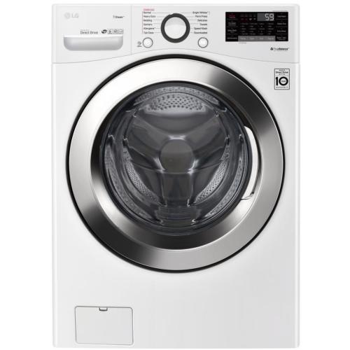 LG WM3700HWA 27 Inch Front Load Smart Washer with Steam Technology, 6Motion™ Technology, TubClean Cycle, LG SideKick™ Compatible, Allergiene™ Cycle, 12 Wash Programs, 12 Wash Options, Wi-Fi Connectivity, Voice Activation, Child Lock, 4.5 cu. ft. Capacity