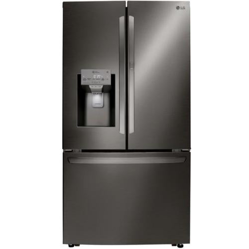 LG LRFDS3006D 36 Inch PrintProof™ French Door Smart Refrigerator with 29.7 Cu. Ft. Capacity, Door-In-Door, WiFi, Multi-Air Flow™, Ice & Water Dispenser, ADA Compliant, Energy Star® and Star-K Certified: PrintProof Black Stainless Steel