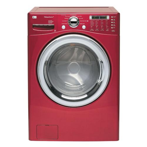 LG DLEX7177RM 27 Inch Front-Load Electric Dryer with 7.3 cu. ft. Capacity, 9 Drying Programs, 5 Temperature Levels, SteamFresh Cycle, Dual Humidity Sensors and LED Display: Wild Cherry Red