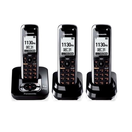 Panasonic KXTG7433B Dect 6.0 Exp Cdl W/3