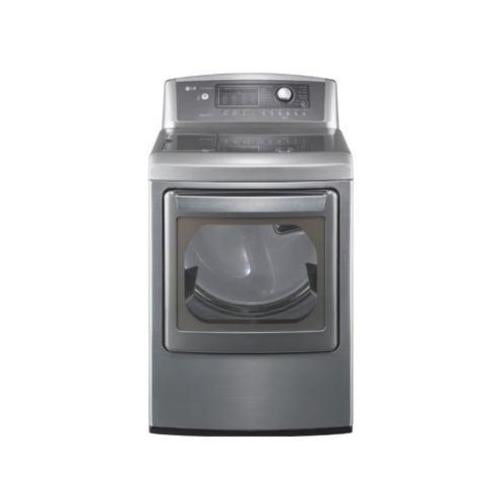 LG DLGX5171V 27 Inch Gas Dryer with 7.3 cu. ft. Capacity, 14 Dry Cycles, 9 Options, Steam Functions, Sensor Dry, Drying Rack and Dual LED Display: Graphite Steel