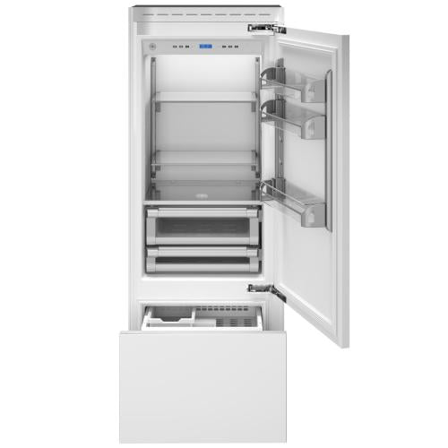 Bertazzoni REF30PRR Professional Series 30 Inch Built-In Counter Depth Bottom Mount Refrigerator with Flex mode