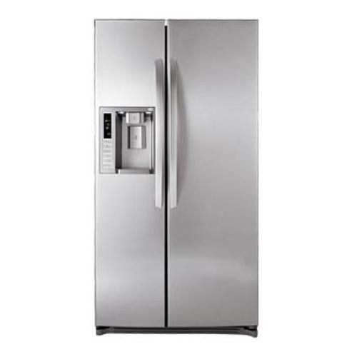 LG LSC27921ST 26.5 cu. ft. Side by Side Refrigerator with 3 Spill Protector Glass Shelves, 2 Humidity Controlled Crispers, External Ice/Water Dispenser, LED Display and Digital Controls: Stainless Steel