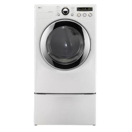 LG DLE2350W 27 Inch Electric Dryer with 7.3 cu. ft. Capacity, 9 Dry Programs, Sensor Dry, SmartDiagnosis, Wrinkle Care Option, LoDecibel Quiet Operation, Custom Program and Dual LED Display: White