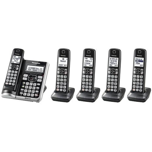 Panasonic KXTGF575 Link2Cell Cordless Phone W/ Answering Machine (5 Handsets)
