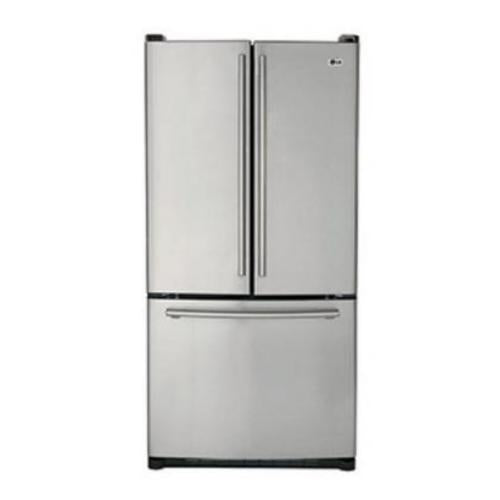 LG LFC20740ST 19.7 cu. ft. Freestanding French Door Refrigerator with 4 Spill-Protector Glass Shelves, CustomCube Ice Maker, IcePlus Accelerated Freezing and Digital Controls: Stainless Steel