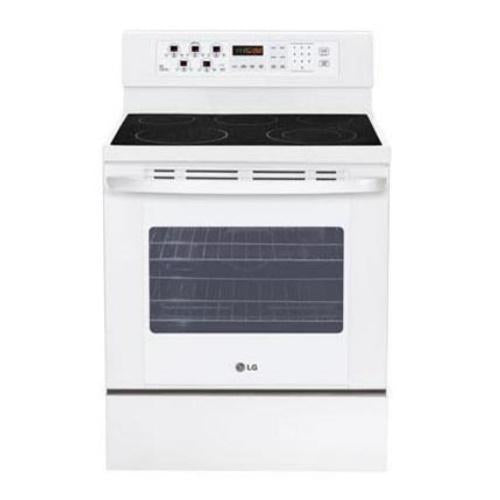 LG LRE3012SW 30 Inch Freestanding Electric Range with 5 Radiant Elements, 5.6 cu. ft. Self-Clean Oven, IntuiTouch Controls, PreciseTemp Cooking System, WideView Window and Storage Drawer: Smooth White