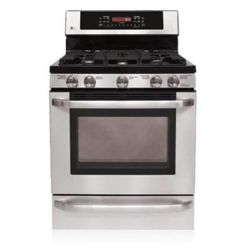 LG LRG30855ST 30 Inch Freestanding Gas Range with SuperBoil Burner, Simmer Burner, 5.0 cu. ft. Convection Oven, Electronic Meat Probe and Warming Drawer