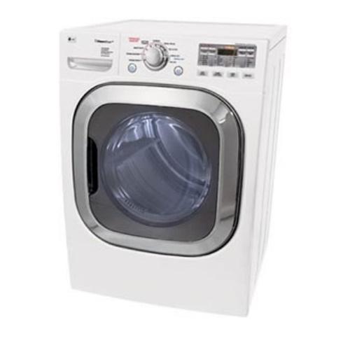 LG DLEX2801W 27 Inch Electric Dryer with 7.4 cu. ft Capacity, 9 Drying Programs, SteamFresh/SteamSanitary/ReduceStatic/EasyIron Fabric Care Settings, Drying Rack, LED Display and Electronic Controls: White