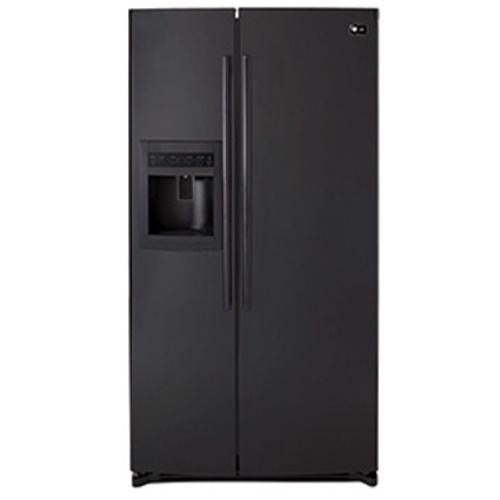 LG LSC26905SB 25.9 Cu. Ft. Side by Side Refrigerator with Tall Water Dispenser & Automatic Ice Maker: Smooth Black
