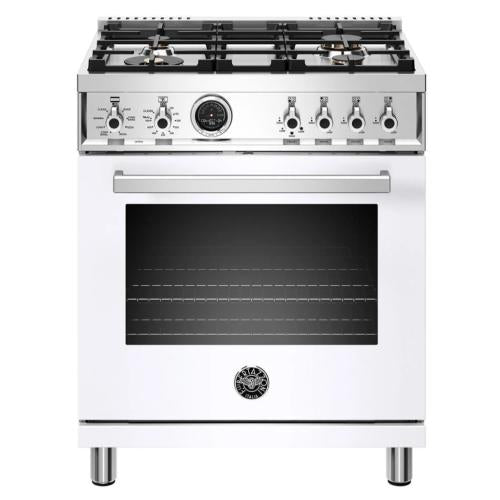Bertazzoni PROF304DFSBIT Professional Series 30 Inch Freestanding Dual Fuel Range with 4 Sealed Burners
