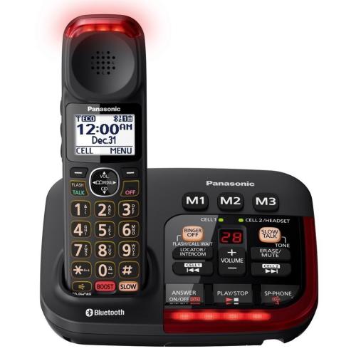 Panasonic KXTGM430B Cordless Telephone With Digital Answering Machine