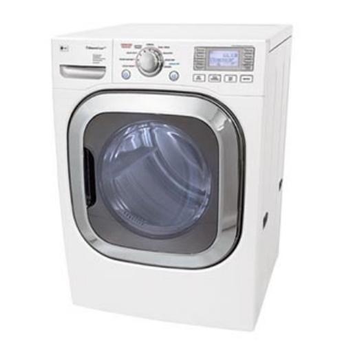 LG DLEX3001W 27 Inch Front-Load Electric Dryer with 7.4 cu. ft. Capacity, 9 Drying Programs, SteamFresh and SteamSanitary Cycle: White